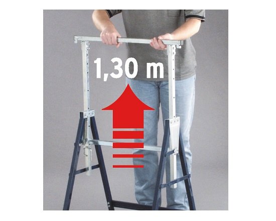 Arbejdsbuk i metal justerbar 82-130 cm