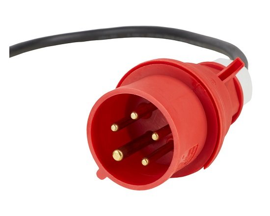 Strømstation CEE 2 m kabel og 4 udtag